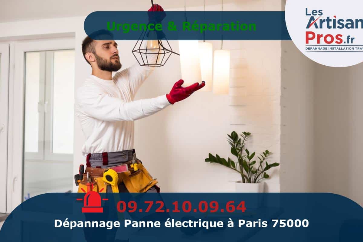 Électricien intervenant sur un tableau électrique dans un appartement parisien