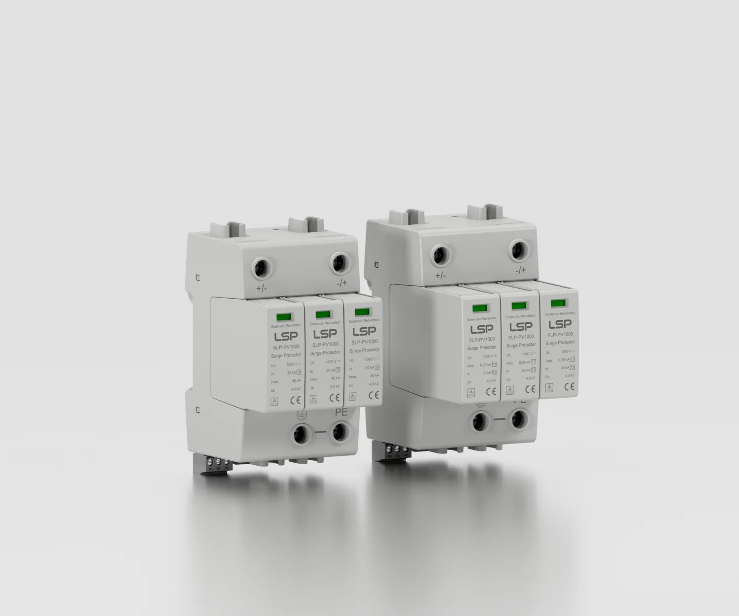 Parafoudre Schneider Electric Acti9 installé sur rail DIN dans un tableau électrique